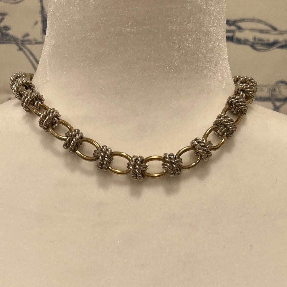 Fun Gold and Silver Costume Necklace